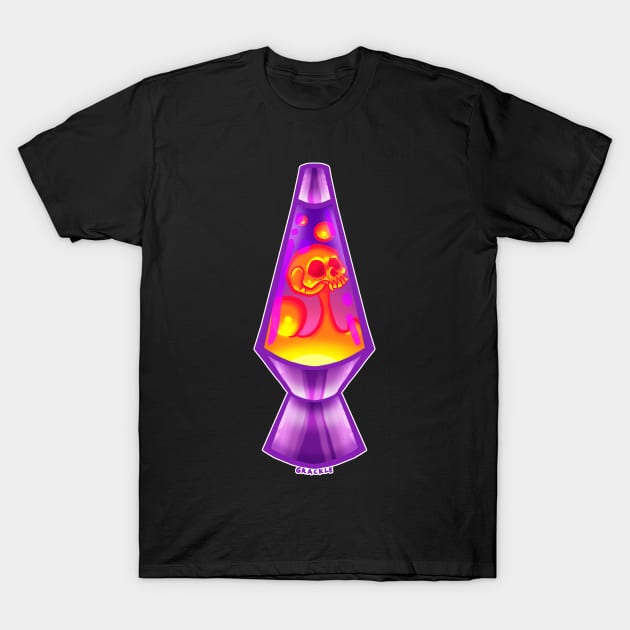 Groovy Ghoul Lava Lamp (Warm Version) T-Shirt by Jan Grackle